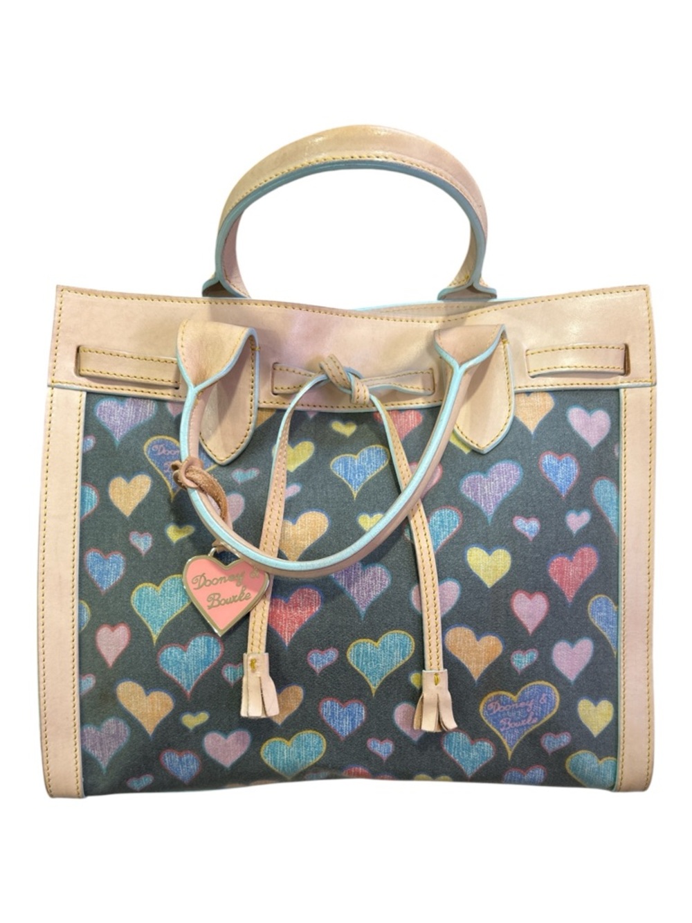 Dooney & Bourke vintage Lindsay Lohan Hearts and Charms  Tote
